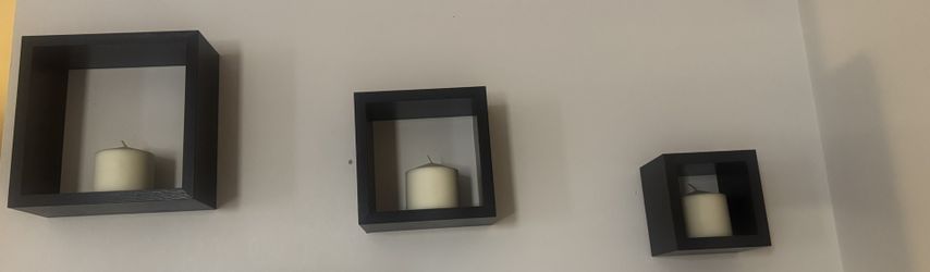 Wood Square Wall Decors (Brown) 