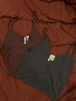V Neck Crop Tops
