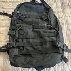 Black Molle System Backpack. 