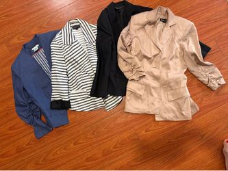 Women’s Blazers Small Jean Black White Gold