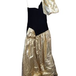 Black and Gold Prom Dress