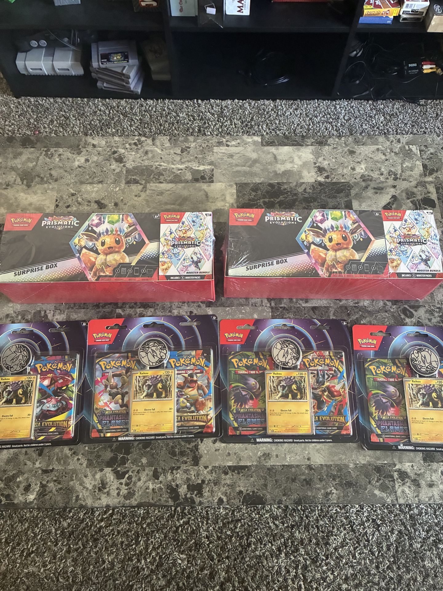Sam’s Club Prismatic Bundle’s & Raikou Mega Evolutions / Phantasmal Flames 2 Pack Blister’s