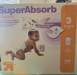 UP&UP  SOFT AND ABSORBENT DIAPERS SIZE 3