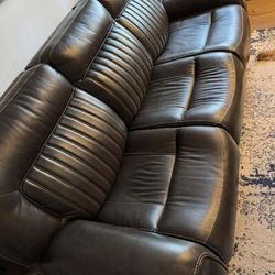 Grey Leather Recliner Set Of 2 With Charging Ports 