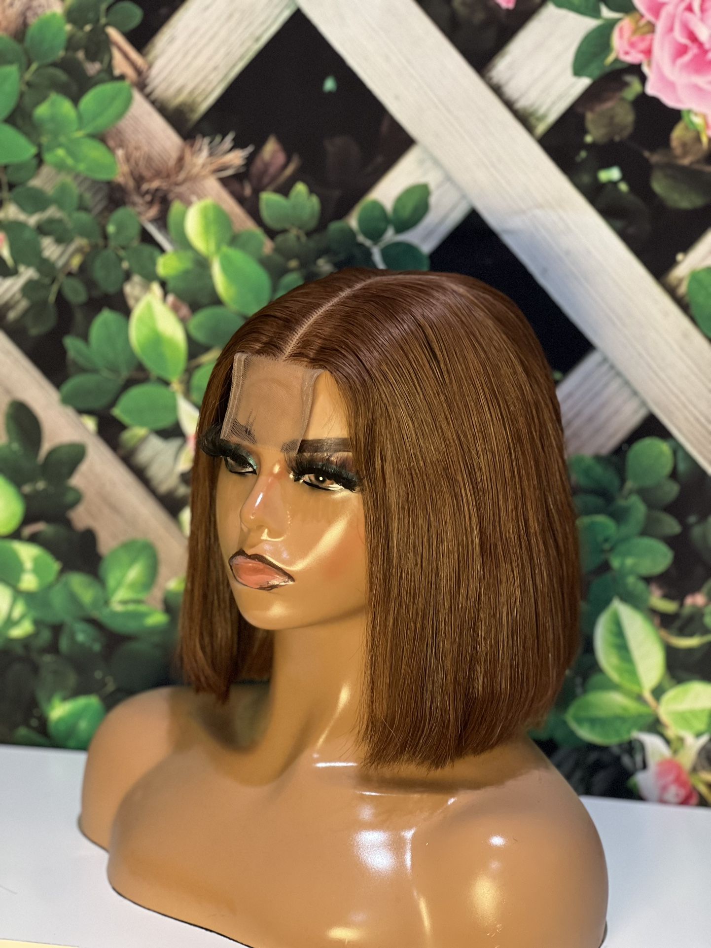 Brown Short Bob Human Hair Wig