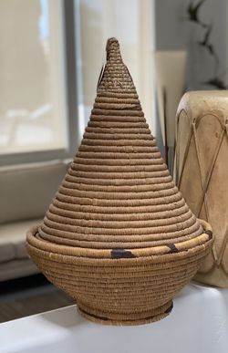 Vintage Large Lidded Basket