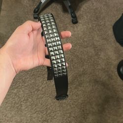 Emo silver studded belt 
