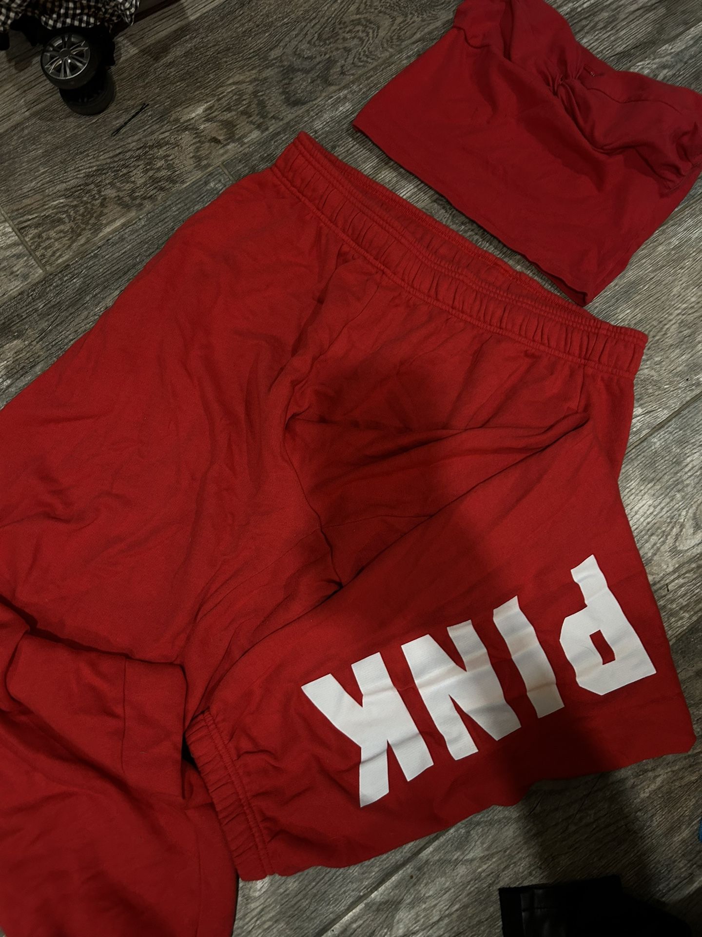 PINK Red Sweats