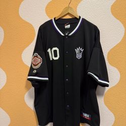 Vintage Majestic Mike Bibby Sacramento Kings Warm Up Jersey 