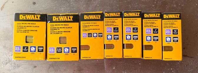DEWALT 23 GAUGE  PIN NAIS !!!