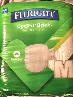New FitRight OptIFit Briefs 20 Med  32-44 " With 2 Tapes On Each Side To Fit