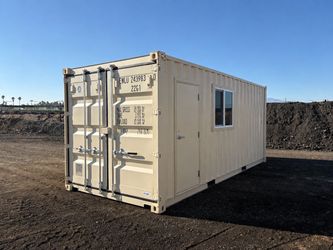 20 FOOT NEW 1-TRIP CONTAINER STD SHED,STORAGE,SHIPPING,CONEX,PORTABLE OFFICE +MAN DOOR+WINDOW
