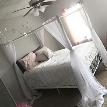 Brand New Princess Canopy Bed With Full Serta Hybrid Mattress Delivery and Assembly Available