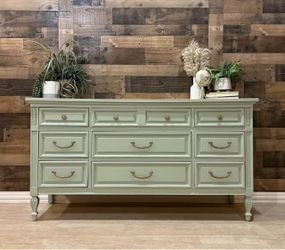 Vintage Sage Green Dresser