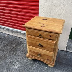 Single, beautiful, solid wood nightstand