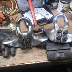 Ford F250 F350 Front Bumper Tow Hooks Chrome Pair New Condition 2017-2025