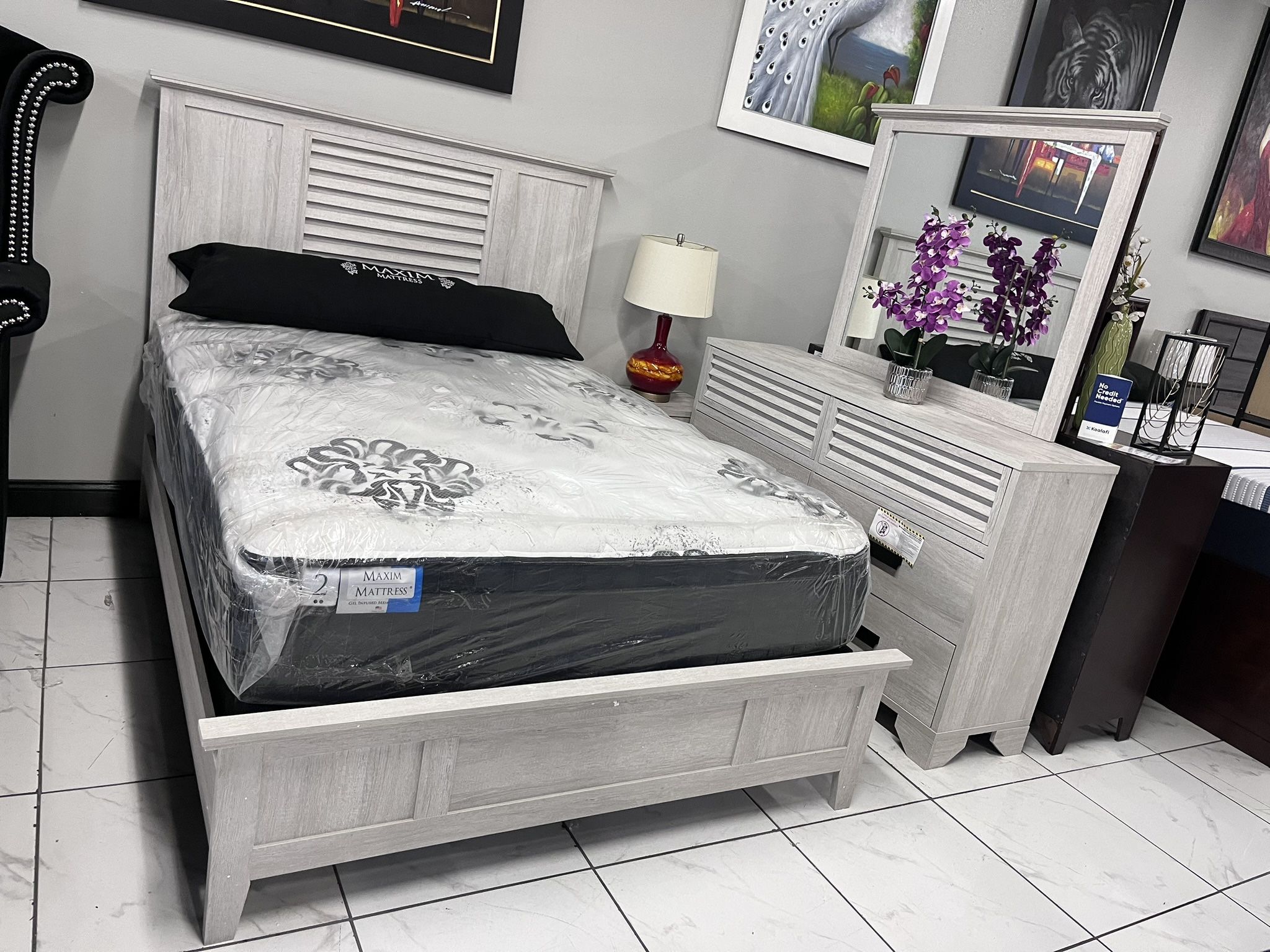 4pc Queen Bedroom Set 🔥 Take It Home With Only $50 Down