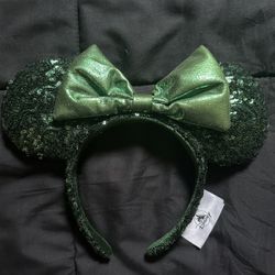 Green Sequin Minnie Ears