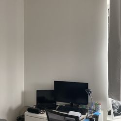 Desk, Desk Chair, And Computer Monitor 