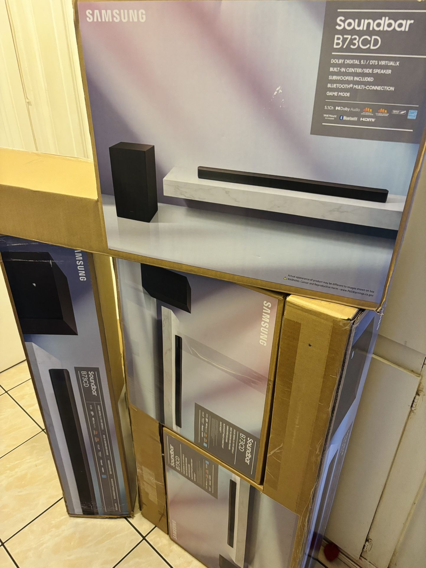 Samsung HW-B73CD – 5.1 Channel Soundbar System | Dolby Digital, Wireless Subwoofer, Adaptive Sound, Bluetooth & Surround Sound
