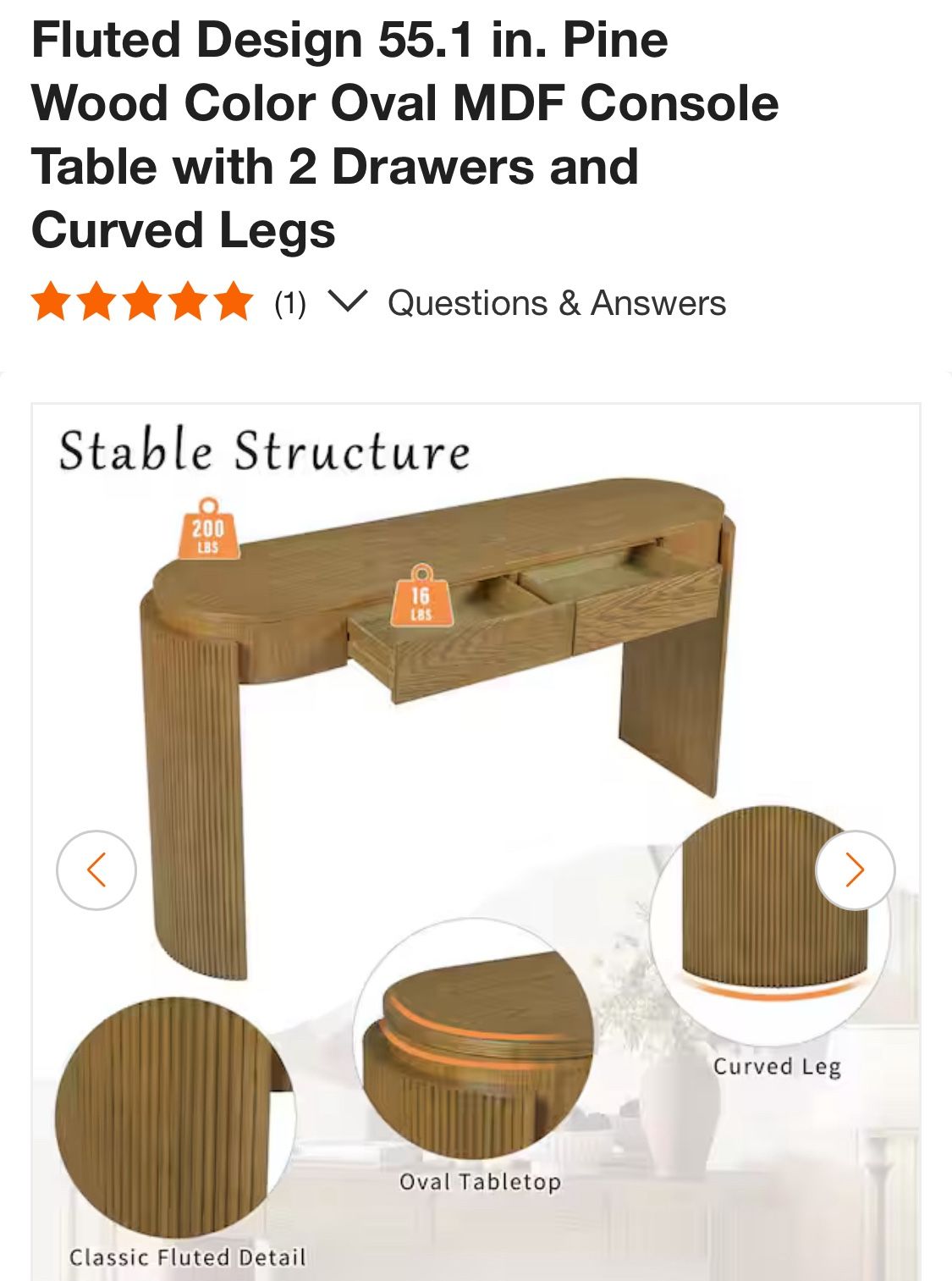 BRAND NEW CONSOLE TABLE