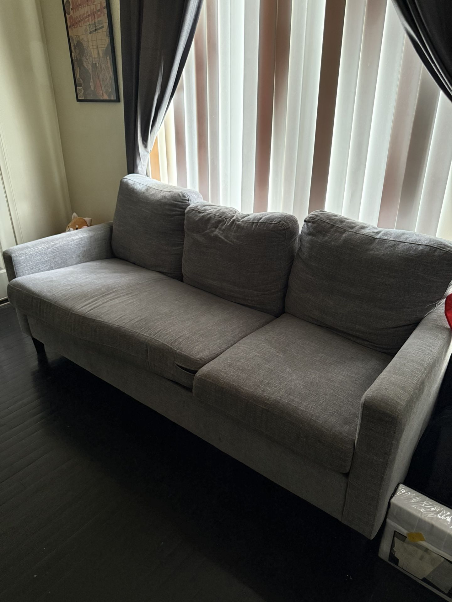 Grey Futon Sized Couch