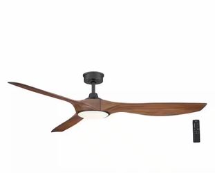 Marlon 66 in. Integrated LED Indoor Ceiling Fan (used missing light shade)
