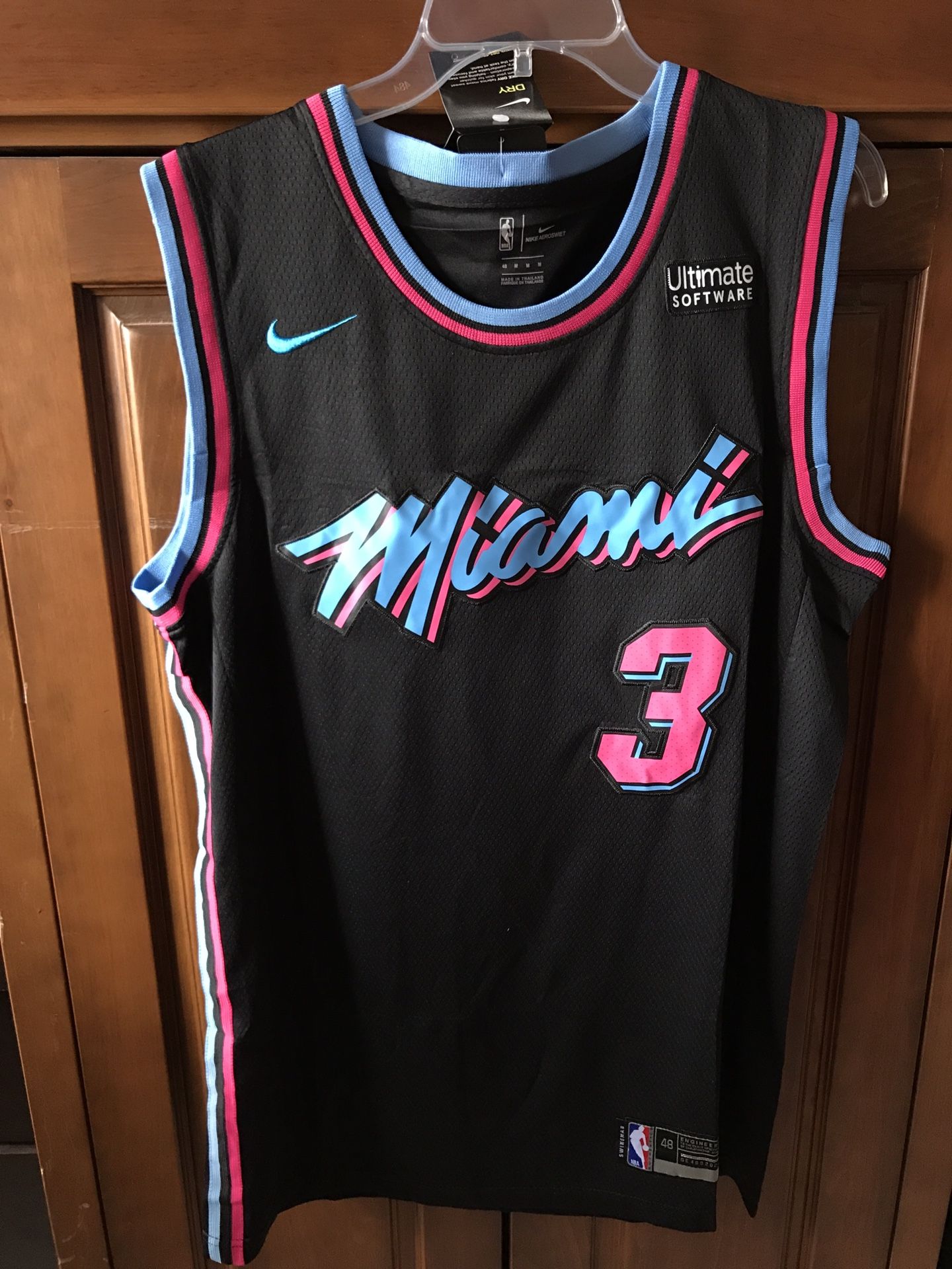 Dwyane Wade Miami Heat Vice City' Black Mens Size Medium Basketball Jersey