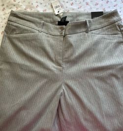 Lane Bryant Gray Pinstripe Dress Pants