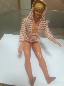Vintage 1968 Ken Barbie Doll Mattell Hong Kong Bendable Legs Blonde