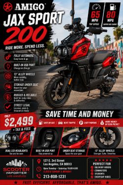 🔥 NEW 2025 AMIGO JAX SPORT 200 – READY FOR THE STREETS! 🔥