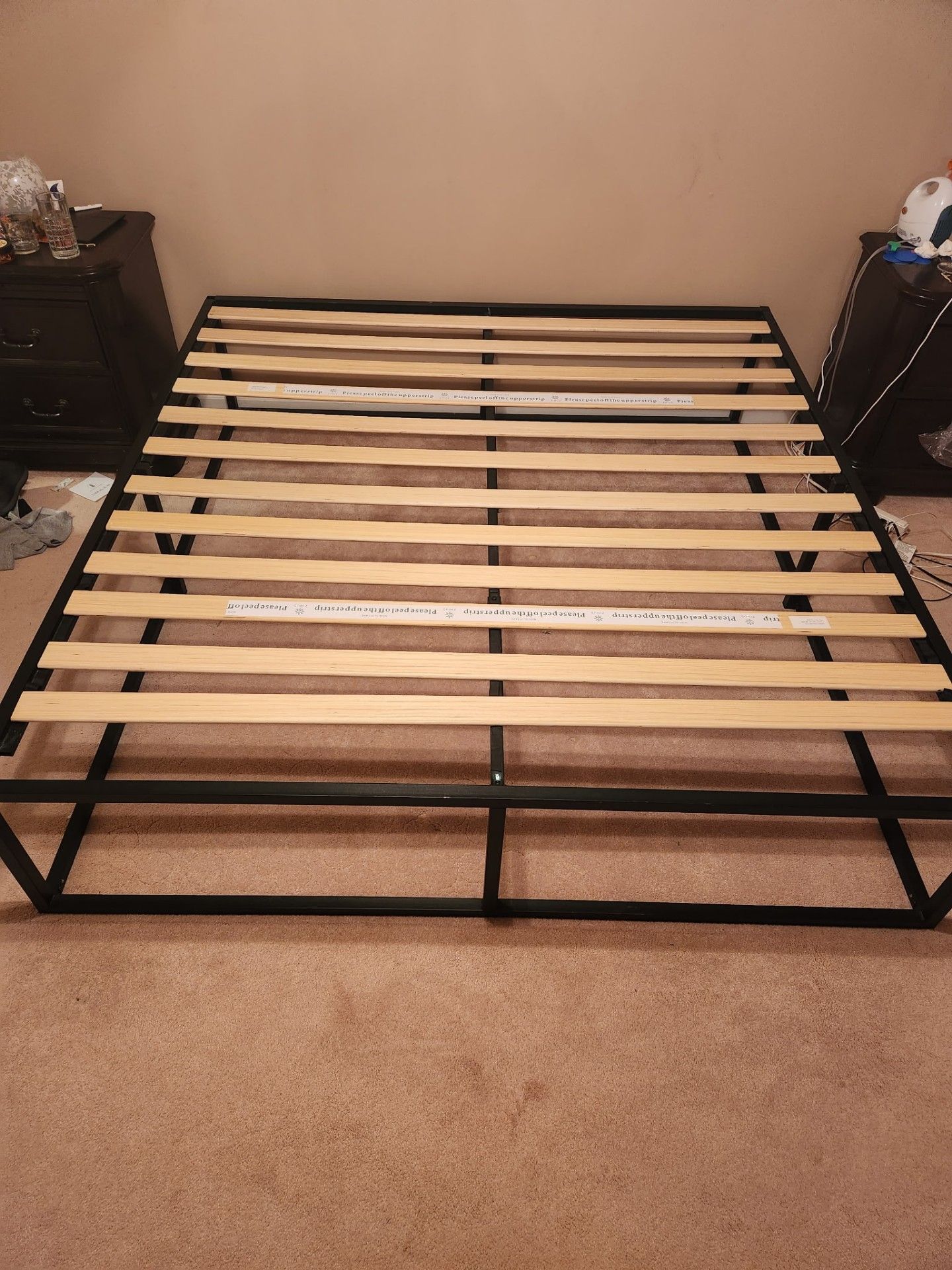 King bed frame.