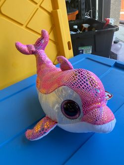 Ty Beanie Boo Pink Dolphin Plush
