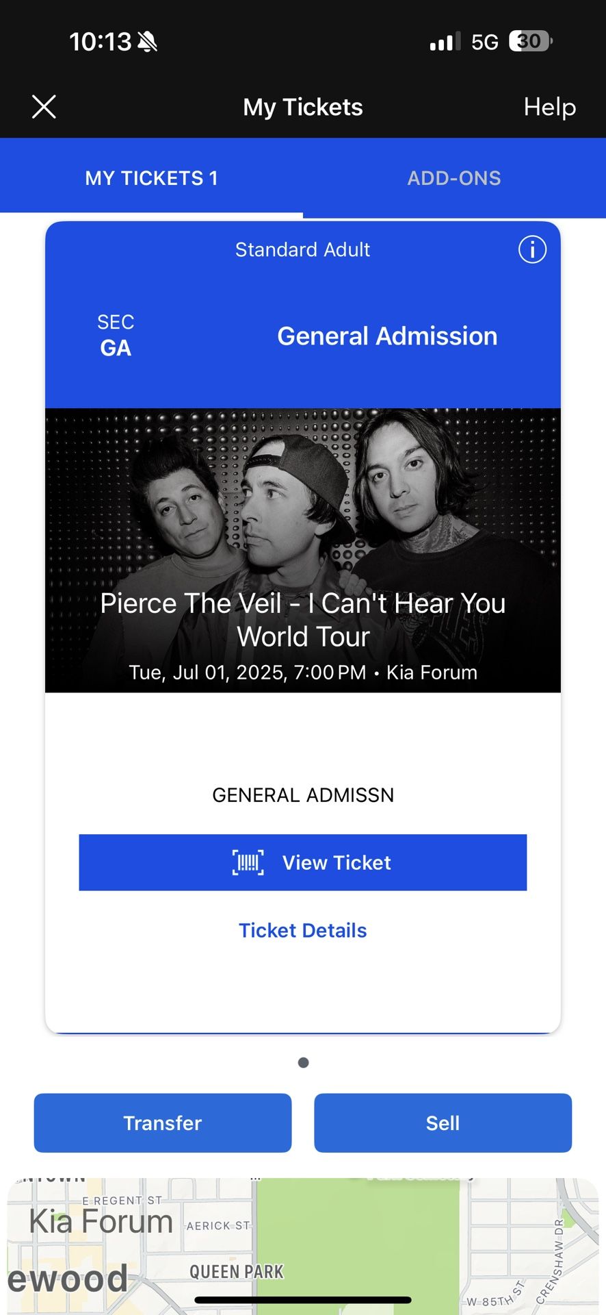 Pierce The Veil Ticket
