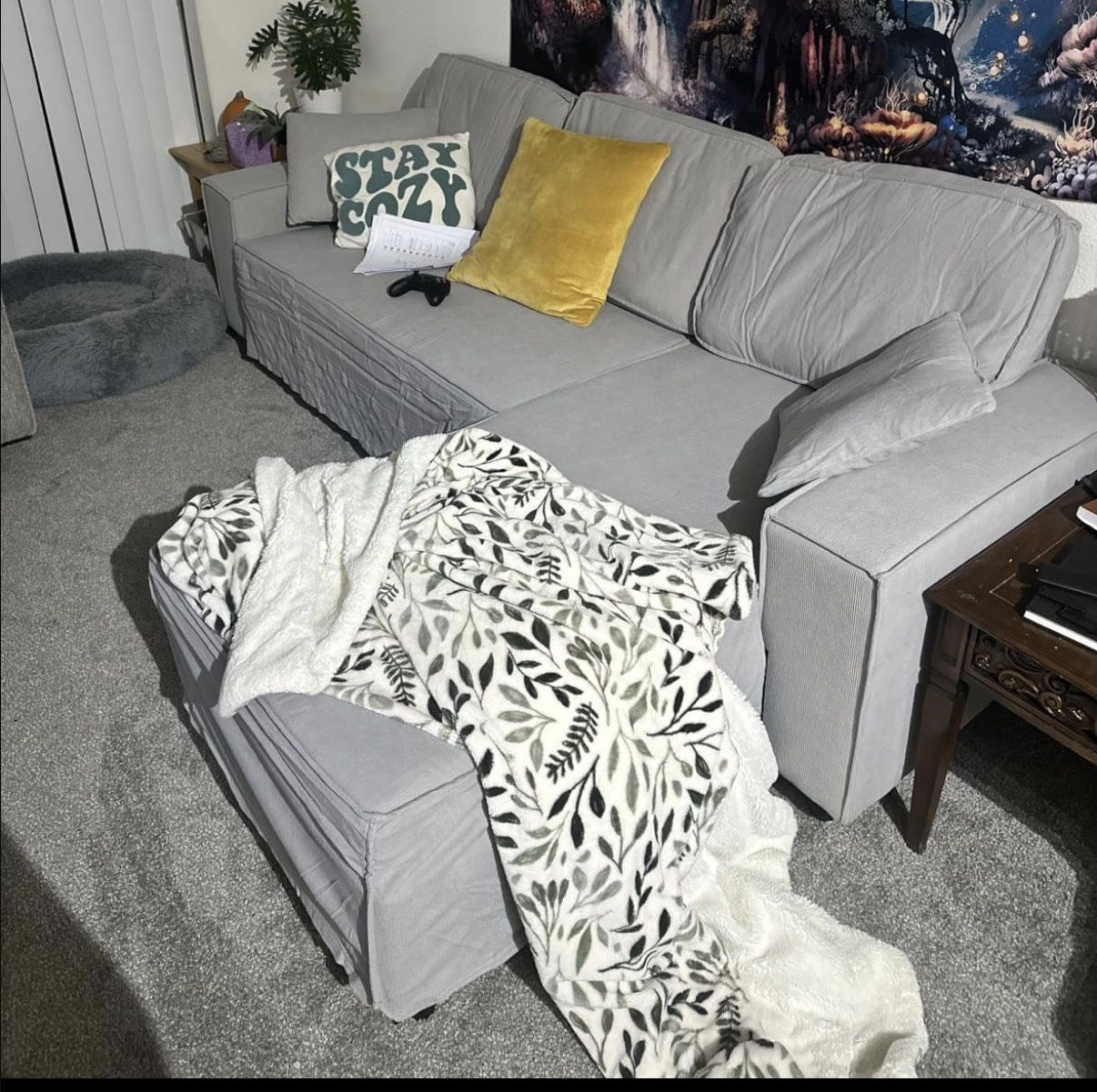 grey sectional couch