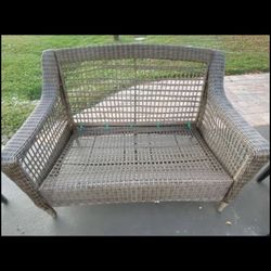 Rattan Wicker Loveseat Barely Used