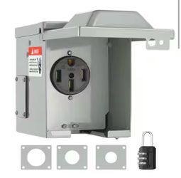 VEVOR 50 Amp RV Power Outlet Box, NEMA 14-50R, Indoor/Outdoor