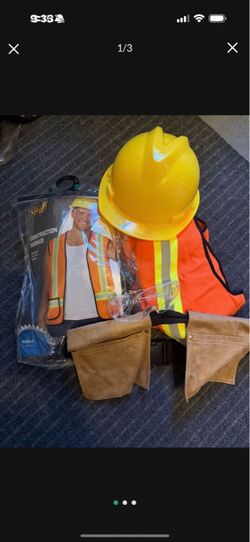 CONSTRUCTION WORKER HALLOWEEN ADULT L/XL COSTUME