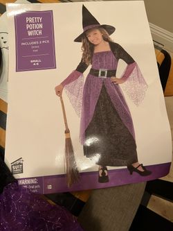 Girls Witch Costume Size 4-6