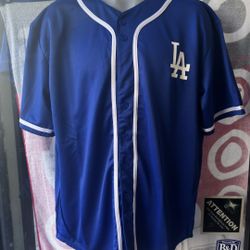 LA Baseball Jersey Blue Size S/M/L/XL