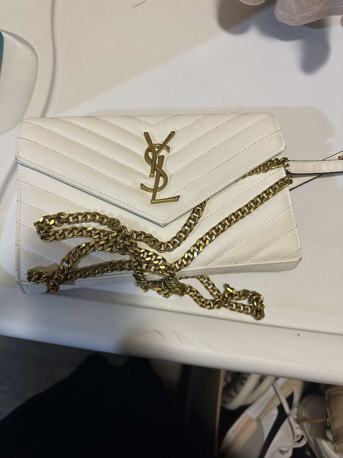 YSL Clutch Purse With Chain
