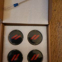 4pcs Dodge Floating Red And Black LED  Center Cap