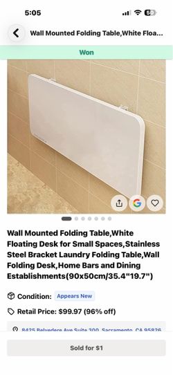 Wall mounted table