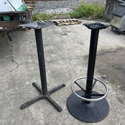 Bar Table Stands 5, 2 With Circle Base And 3 Of The Other