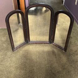 Antique 3 Panel Mirro