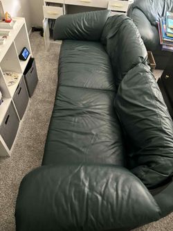 Faux Leather Couch