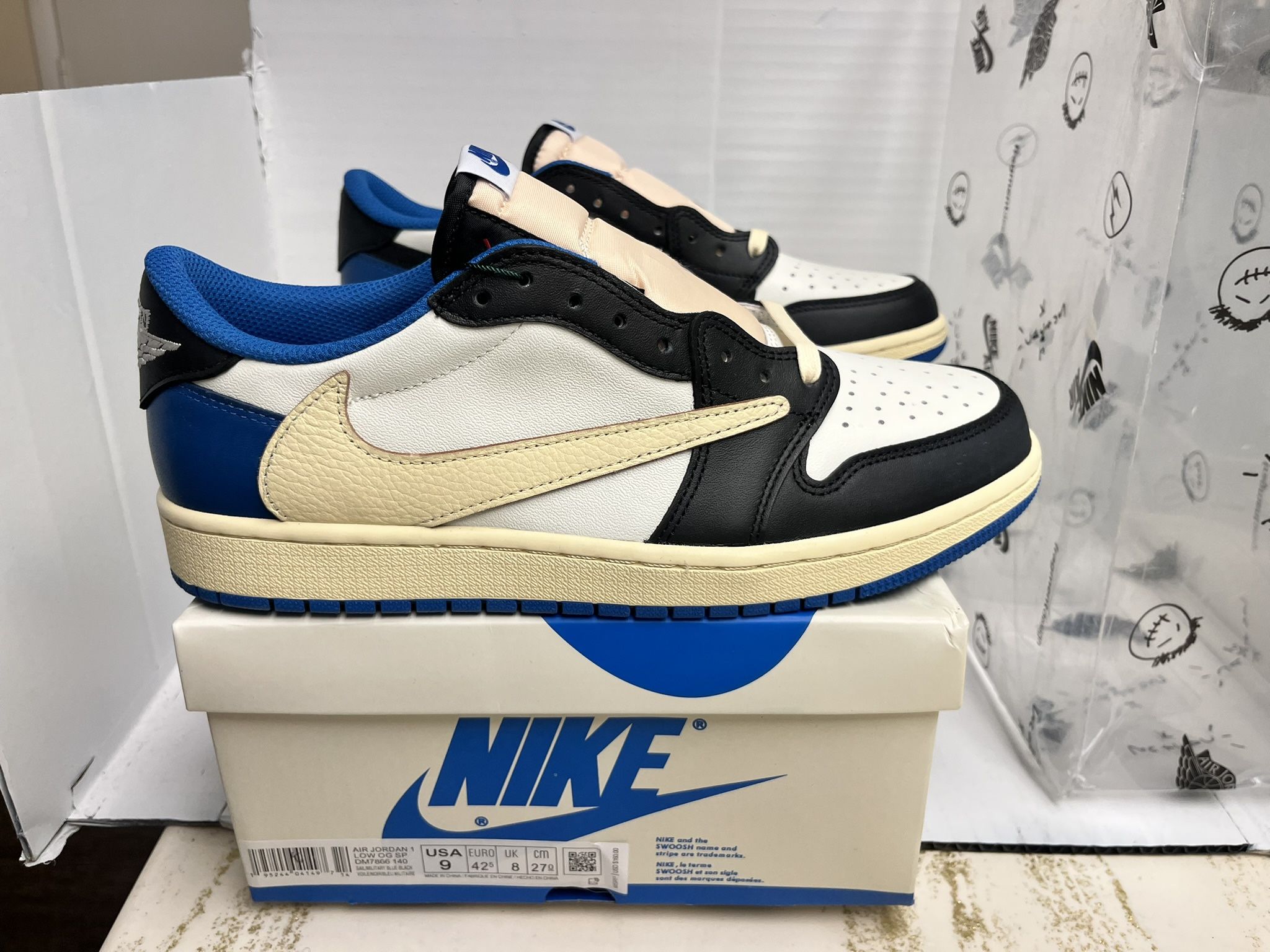 Nike Jordan 1 Low Travis Scott Fragment Blue Size 9 + Multiple Sizes Available!