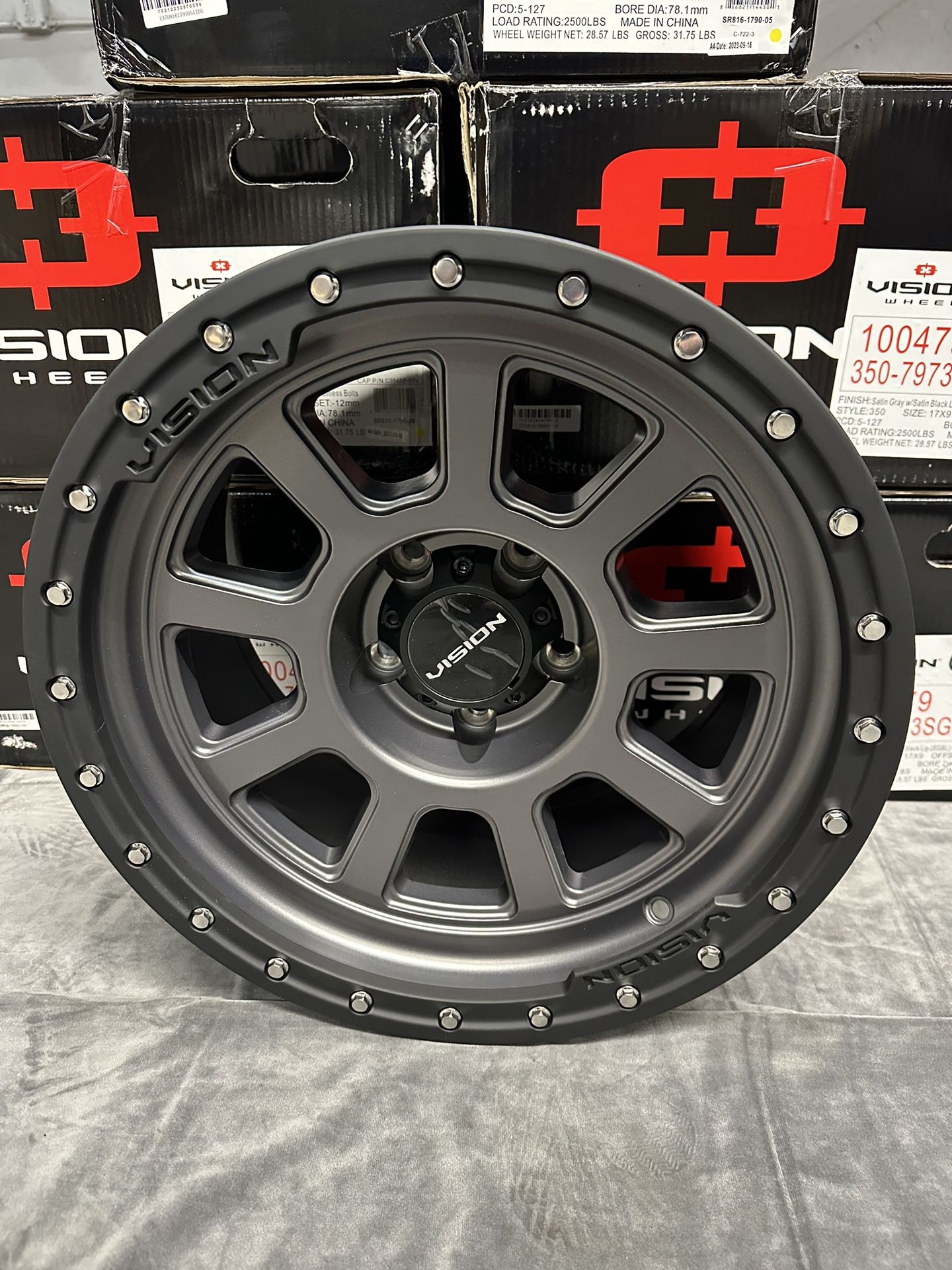 Vision Wheel 350 Ojos Satin Grey 