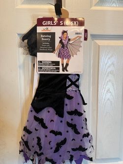 Girls batwing Halloween costume size 6/6x