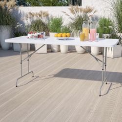  6' Rectangular Adjustable Folding Table